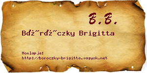 Böröczky Brigitta névjegykártya