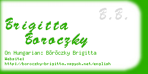 brigitta boroczky business card