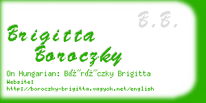 brigitta boroczky business card